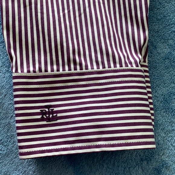 Lauren Ralph Lauren striped button down shirt LP - Picture 7 of 8